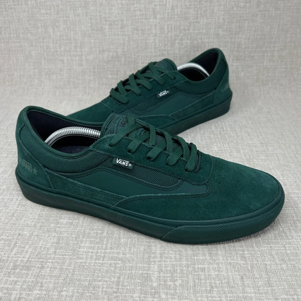 Vans Skate Curren Caples by Atiba Jefferson Men 11.5 Green Suede Low Top Sneaker
